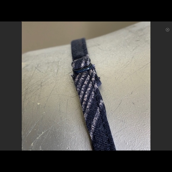 ILLA ILLA Size Medium new with tags crop top blue stripe front tie adjustable - Picture 4 of 5